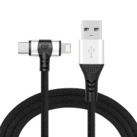 Câble Multi USB, 3 en 1 Multi Chargeur USB Câble Noir